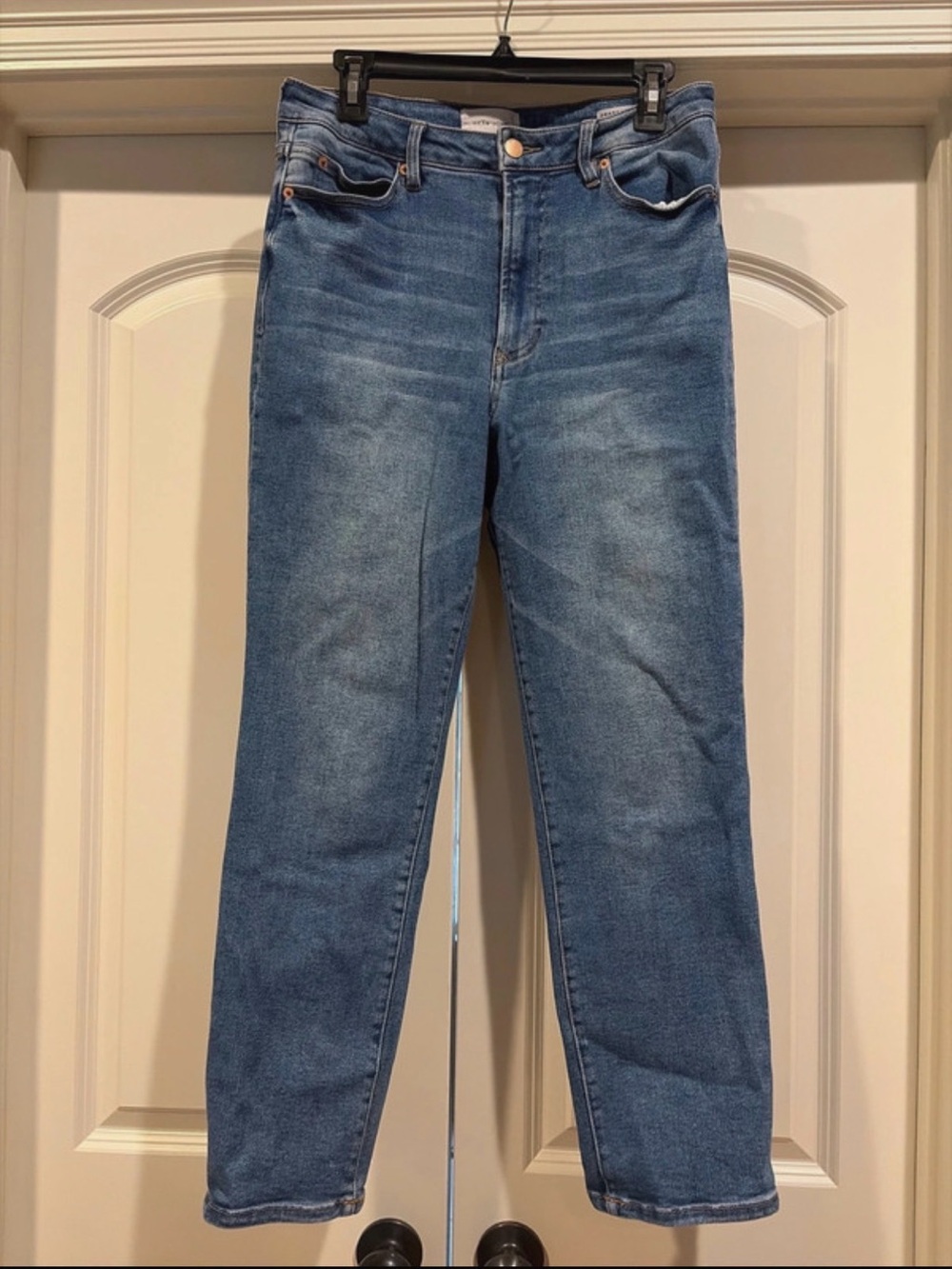Dear John Mid-Rise Straight Leg Blue Jeans